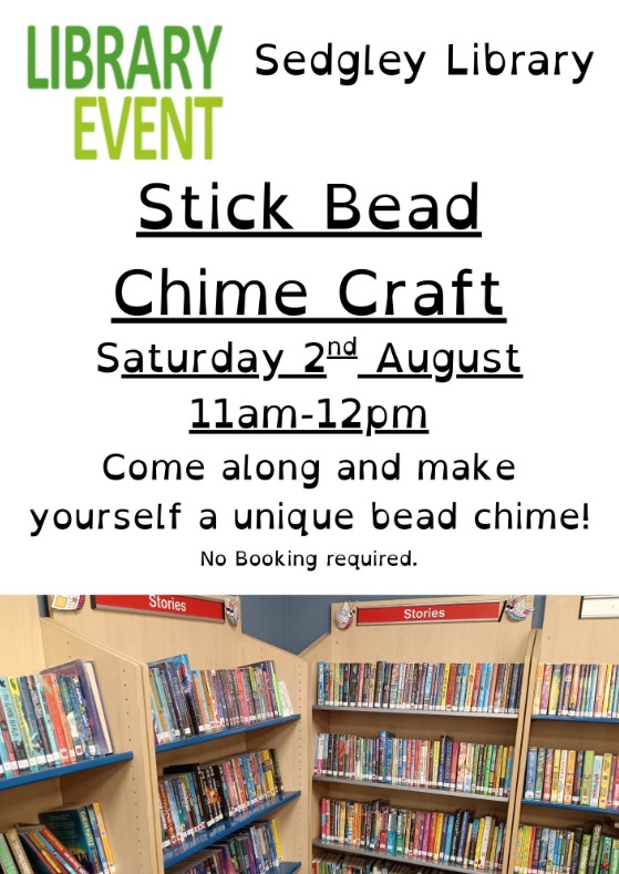 Sedgley Library - Stick Bead Chime Craft